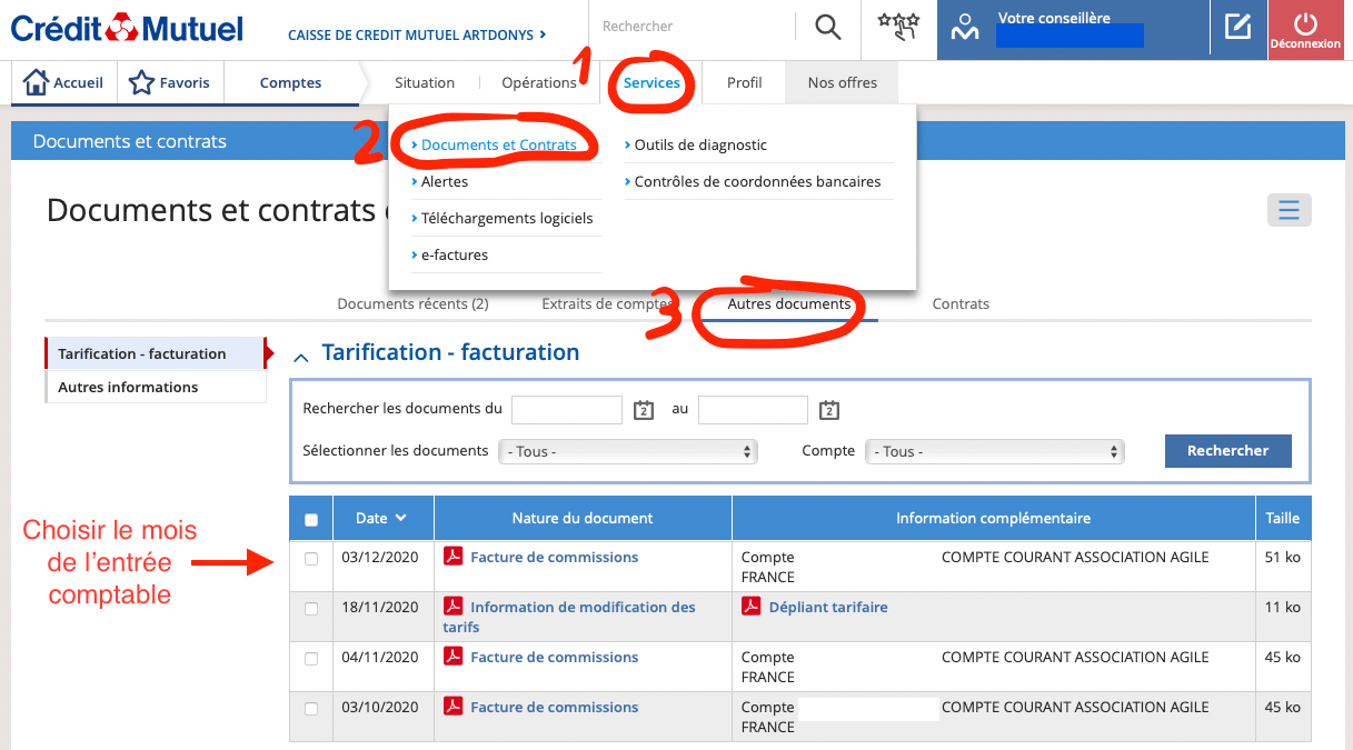 Factures Crédit Mutuel