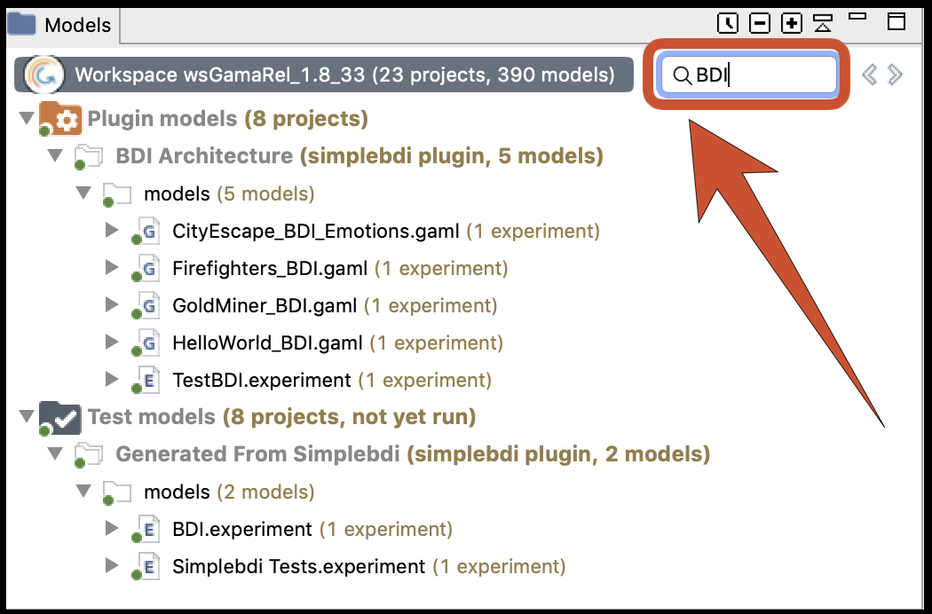 Search for models containing BDI in their name.