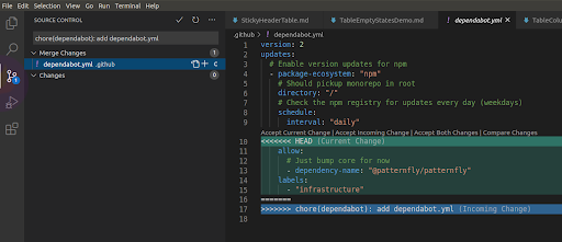 code conflicts in Microsoft Visual Studio Code